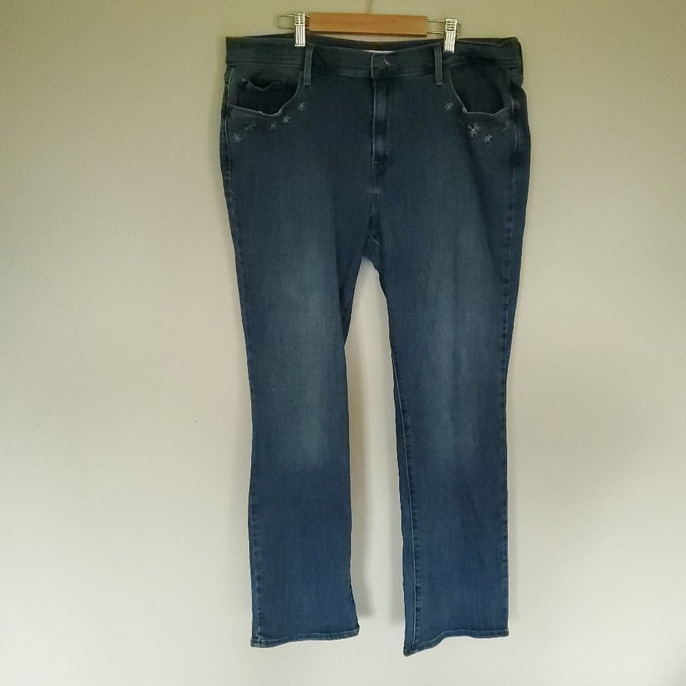 Levi's 505 straight embroidered jeans size 33